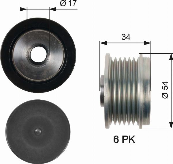 GATES OAP7135 - Fulie, alternator - allinparts.ro