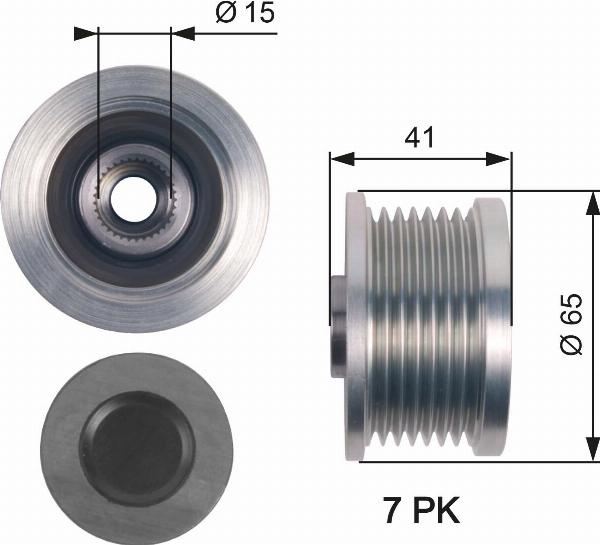 GATES OAP7125 - Fulie, alternator allinparts.ro
