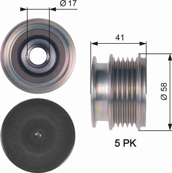 GATES OAP7126 - Fulie, alternator allinparts.ro