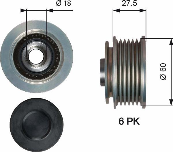 GATES OAP7176 - Fulie, alternator - allinparts.ro
