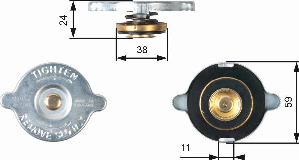 GATES RC107 - Buson,radiator - allinparts.ro