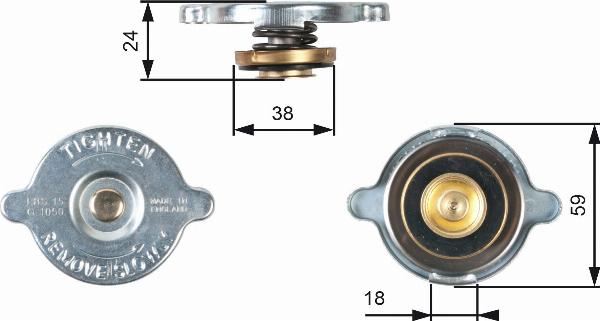 GATES RC113 - Buson,radiator - allinparts.ro