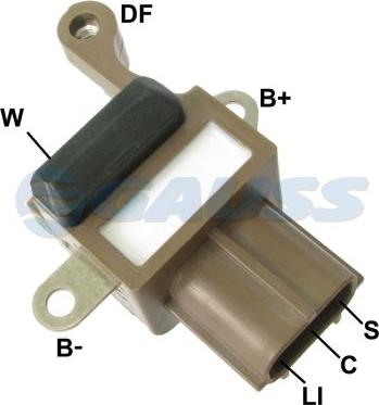 GAUSS GA124 - Regulator, alternator allinparts.ro