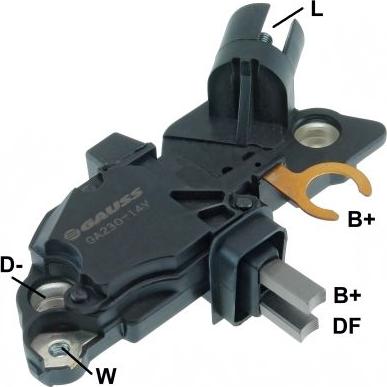 GAUSS GA230 - Regulator, alternator allinparts.ro