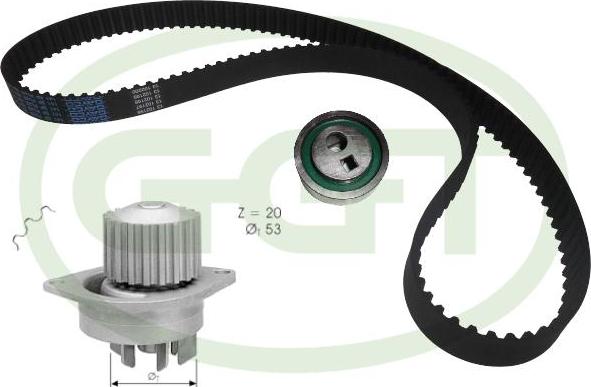 GGT KPA20028 - Set pompa apa + curea dintata - allinparts.ro