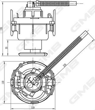 GMB GFPS-017A - Modul alimentare combustibil - allinparts.ro