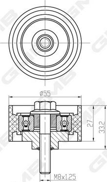 GMB GTC1440 - Rola ghidare / conducere, curea distributie - allinparts.ro
