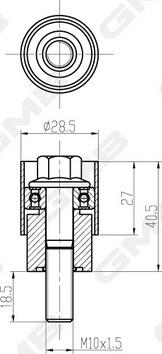 GMB GTC1390 - Rola ghidare / conducere, curea distributie allinparts.ro
