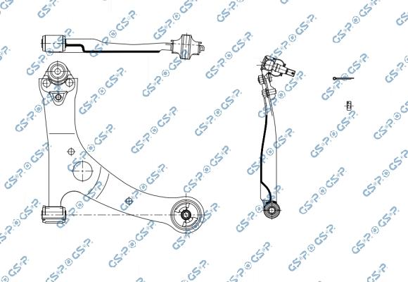 GSP S065215 - Brat, suspensie roata - allinparts.ro