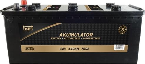 Hart 564 517 - Baterie de pornire allinparts.ro