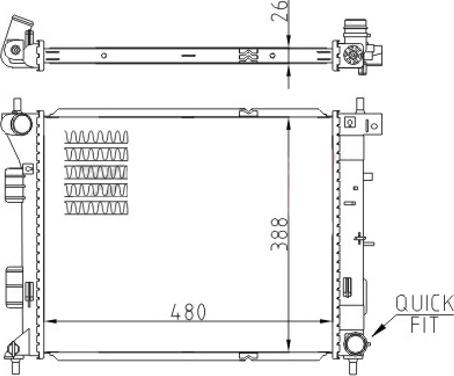 Hart 721 370 - Radiator, racire motor allinparts.ro