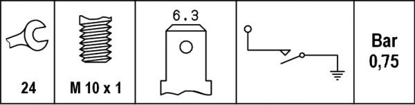 HELLA 6ZL 003 259-481 - Senzor,presiune ulei allinparts.ro