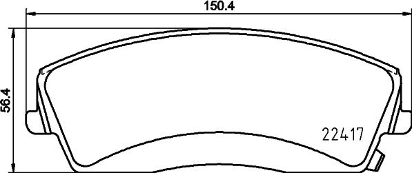 HELLA 8DB 355 025-001 - Set placute frana,frana disc allinparts.ro