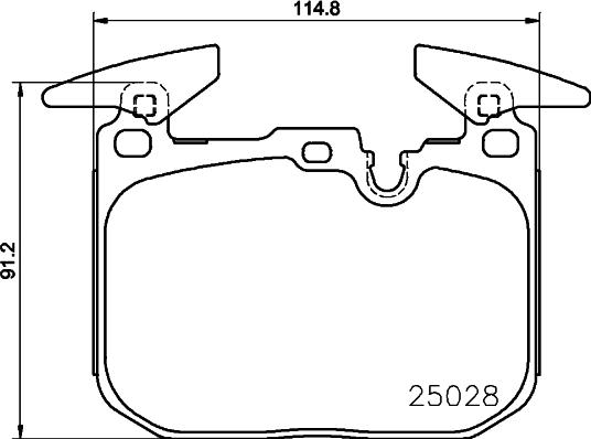HELLA 8DB 355 025-771 - Set placute frana,frana disc - allinparts.ro