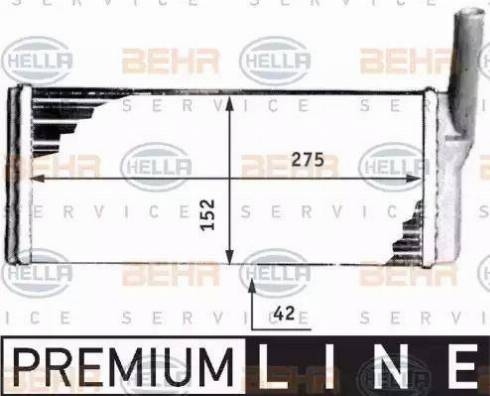 HELLA 8FH 351 311-531 - Schimbator caldura, incalzire habitaclu - allinparts.ro
