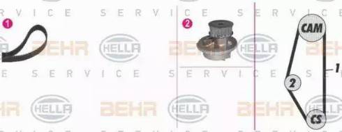 HELLA 8MP 376 814-891 - Set pompa apa + curea dintata - allinparts.ro