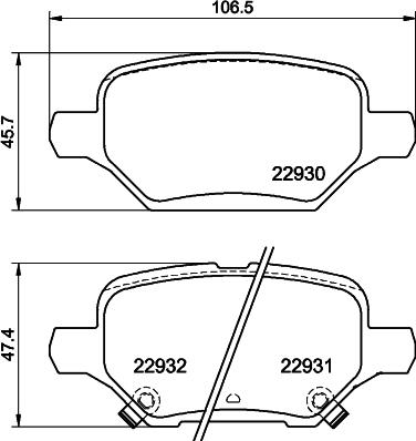 HELLA PAGID 8DB355040181 - Set placute frana,frana disc - allinparts.ro