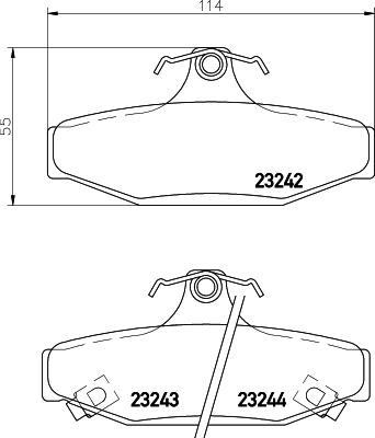 HELLA PAGID 8DB 355 009-571 - Set placute frana,frana disc allinparts.ro