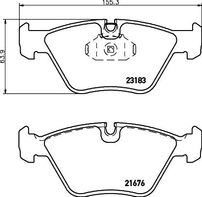 HELLA PAGID 8DB 355 009-001 - Set placute frana,frana disc - allinparts.ro