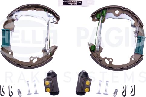 HELLA PAGID 8DB 355 004-491 - Set saboti frana allinparts.ro