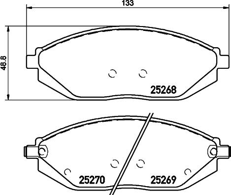 HELLA PAGID 8DB 355 015-771 - Set placute frana,frana disc - allinparts.ro