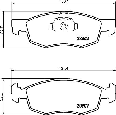 HELLA PAGID 8DB 355 010-321 - Set placute frana,frana disc allinparts.ro