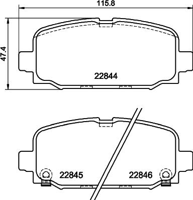 HELLA PAGID 8DB 355 039-411 - Set placute frana,frana disc allinparts.ro