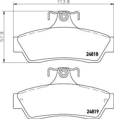 HELLA PAGID 8DB 355 030-631 - Set placute frana,frana disc allinparts.ro