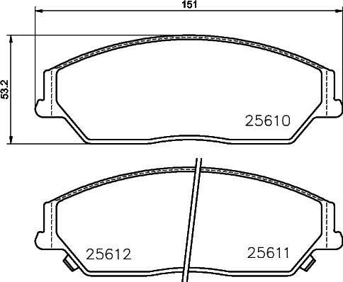 HELLA PAGID 8DB 355 030-031 - Set placute frana,frana disc allinparts.ro