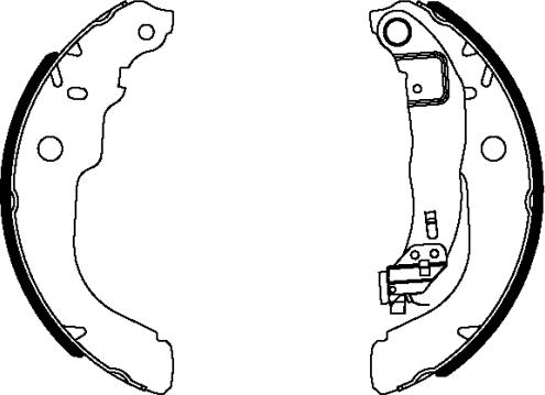 HELLA PAGID 8DB 355 038-101 - Set saboti frana - allinparts.ro