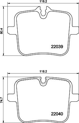HELLA PAGID 8DB355037991 - Set placute frana,frana disc - allinparts.ro