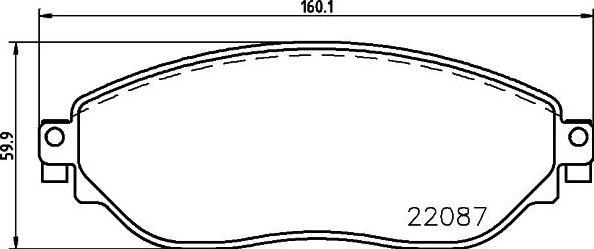 HELLA PAGID 8DB 355 021-891 - Set placute frana,frana disc allinparts.ro