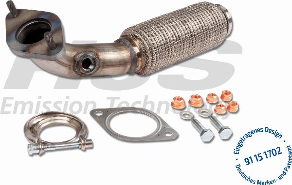 HJS 91 15 1702 - Teava flexibila, esapament allinparts.ro