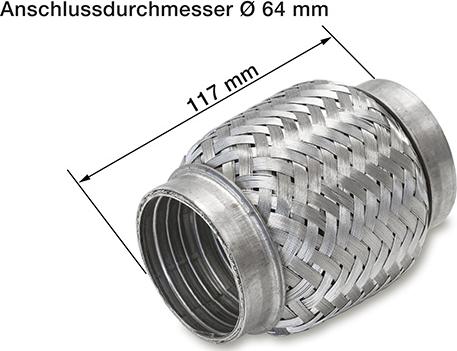 HJS 83 00 8335 - Teava flexibila, esapament - allinparts.ro