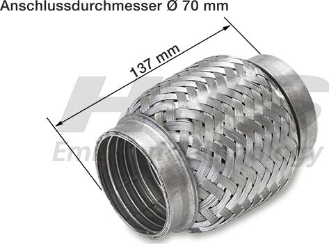 HJS 83 00 8336 - Teava flexibila, esapament - allinparts.ro