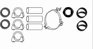 HJS 82 12 0225 - Set montare, sistem de esapament - allinparts.ro