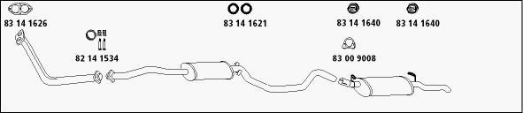 HJS Op_614 - Sistem de esapament - allinparts.ro