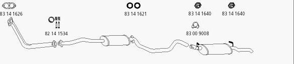 HJS Op_613 - Sistem de esapament - allinparts.ro