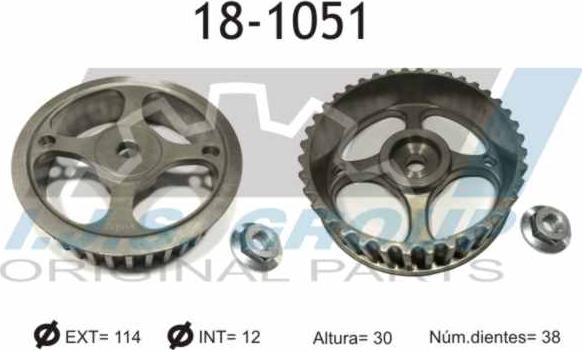 IJS GROUP 18-1051 - Roata dintata, ax cu came - allinparts.ro