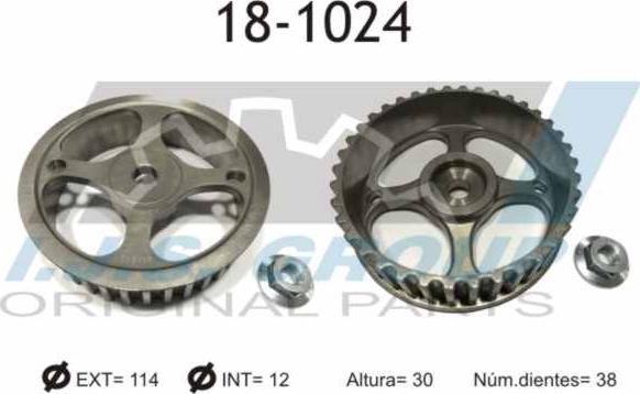IJS GROUP 18-1024 - Roata dintata, ax cu came - allinparts.ro