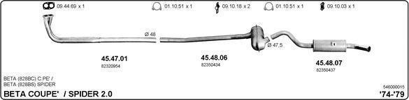 IMASAF 546000015 - Sistem de esapament allinparts.ro