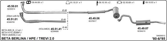 IMASAF 546000012 - Sistem de esapament allinparts.ro