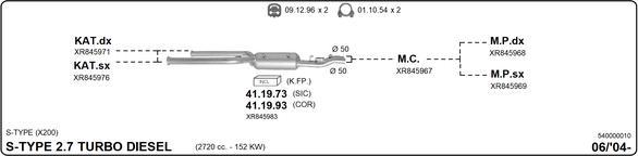IMASAF 540000010 - Sistem de esapament allinparts.ro