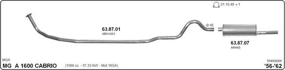 IMASAF 554000006 - Sistem de esapament - allinparts.ro