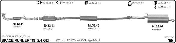 IMASAF 555000043 - Sistem de esapament - allinparts.ro