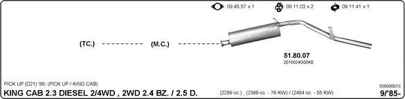 IMASAF 558000013 - Sistem de esapament allinparts.ro