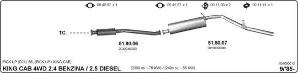 IMASAF 558000012 - Sistem de esapament allinparts.ro