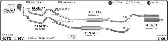 IMASAF 558000025 - Sistem de esapament - allinparts.ro