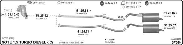 IMASAF 558000106 - Sistem de esapament allinparts.ro