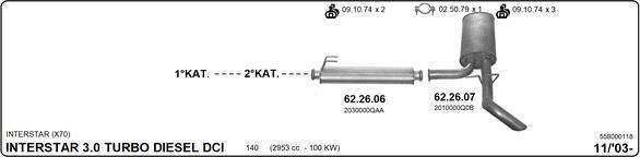 IMASAF 558000118 - Sistem de esapament - allinparts.ro